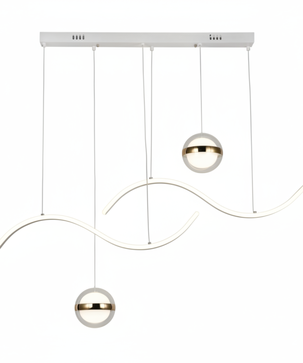 LED Wave & Orb Modern Pendant