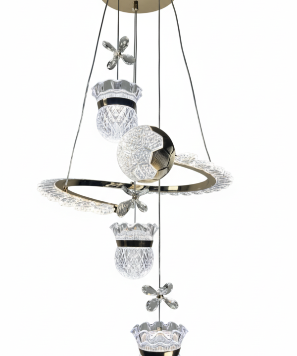 50W LED Crystal Flower Multi-Tier Pendant