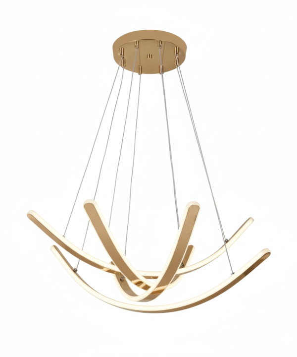 LED Gold Starburst Multi-Arm Pendant