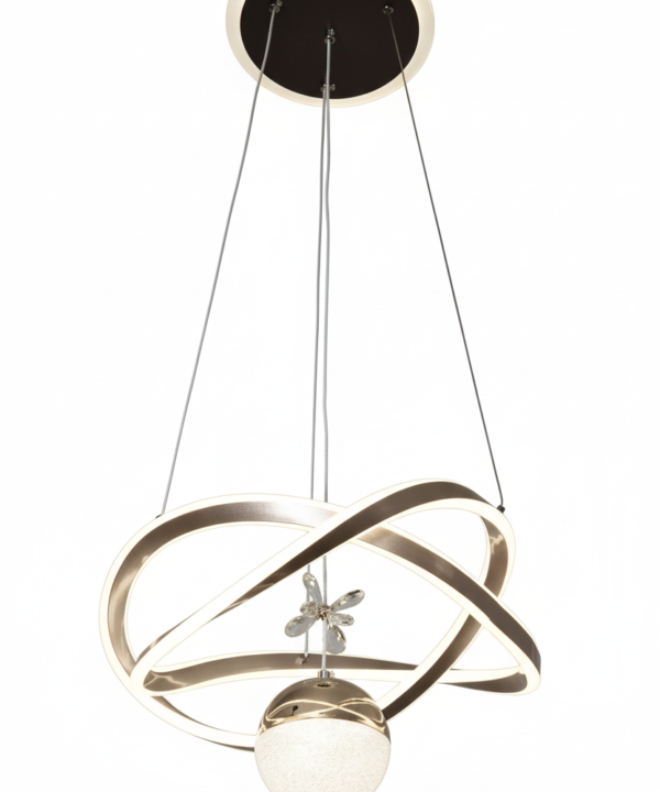 LED Gold Orbit Butterfly Pendant