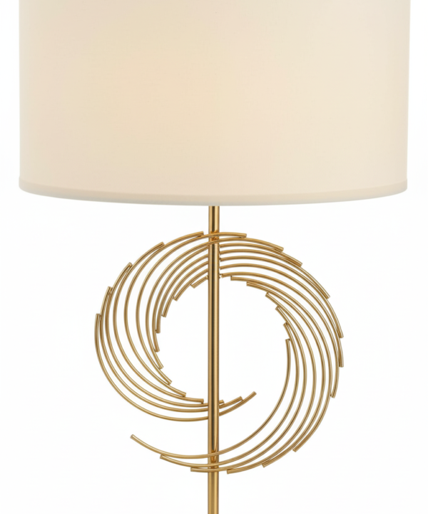 Gold Spiral Frame Table Lamp