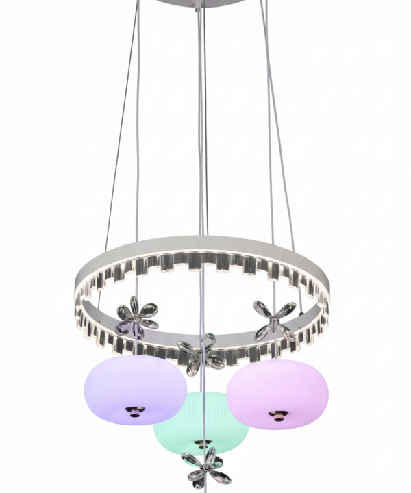 LED RGB Crystal Ring Multi-Ball Pendant