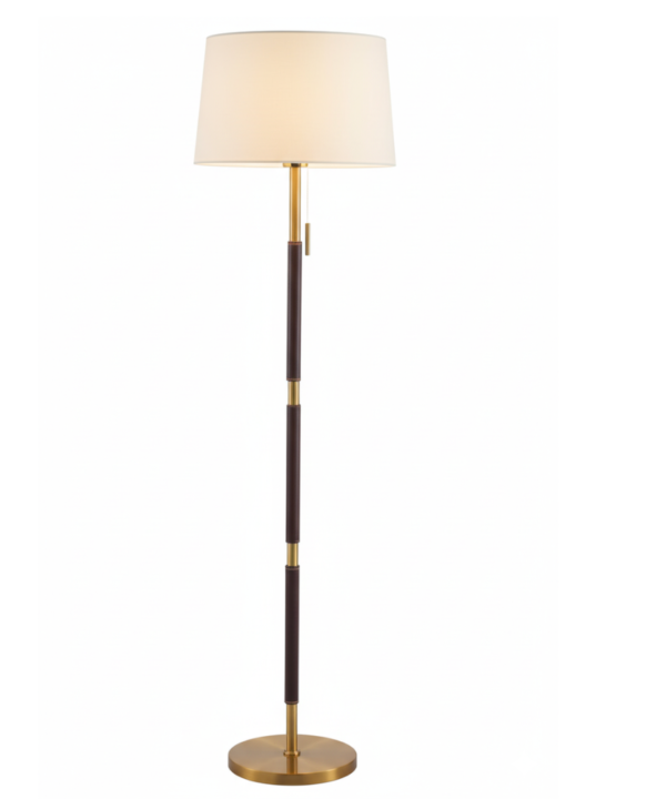 Leather Column Floor Lamp